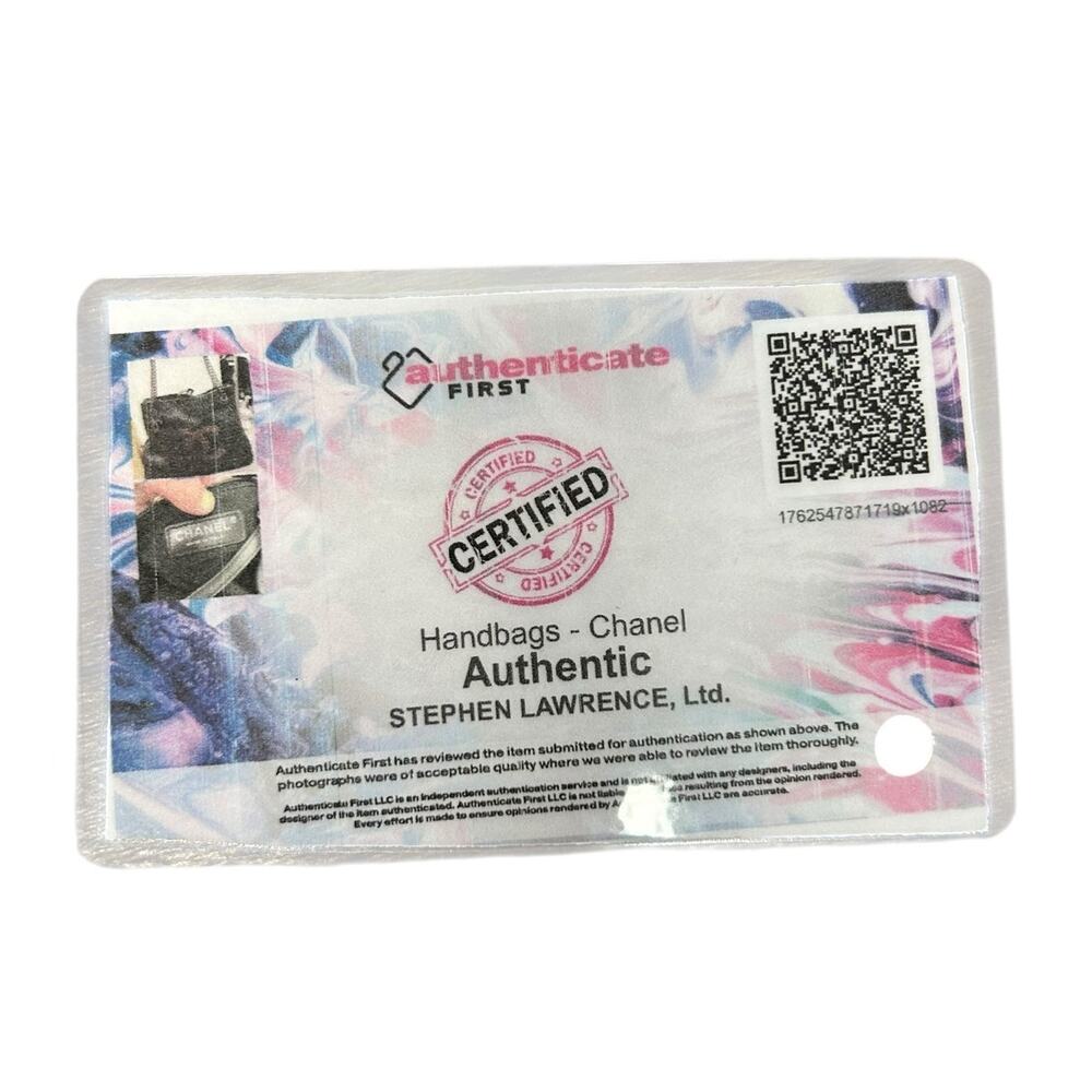 Chanel Black Orange Perforated Leather CC Double Handle Chain Tote Handbag - Picture 9 of 9